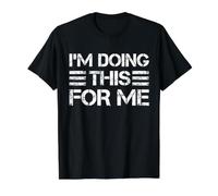 Estoy Haciendo Esto por mí - Motivación en el Gimnasio Camiseta gráfica económica, Hombre, Negro, S