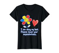 Estoy Haciendo mi Mejor Esfuerzo por Favor baje Sus expectativas Camiseta gráfica económica, Mujer, Negro, XL