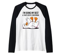 Estoy Haciendo mi Mejor Esfuerzo Que es profundamente concerniente al Pato Divertido Camiseta Manga Raglan
