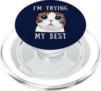 Estoy Intentando Mi Mejor Tonto Llorando Gato Meme Lindo Animales Niños PopSockets PopGrip para MagSafe