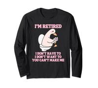 Estoy Jubilado Divertido Ganso jubilación Garabato Manga Larga