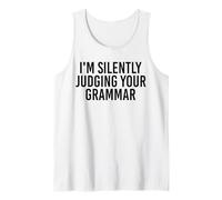 Estoy juzgando tu gramática en Silencio Gracioso Camiseta sin Mangas