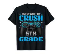 Estoy Listo para Aplastar a los niños de Videojuegos de Regreso a Clases de Quinto Grado Camiseta