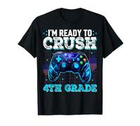 Estoy Listo para Aplastar a niños de Videojuegos de Regreso a Clases de Cuarto Grado Camiseta