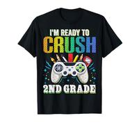 Estoy Listo para Aplastar a niños de Videojuegos de Regreso a Clases de Segundo Grado Camiseta