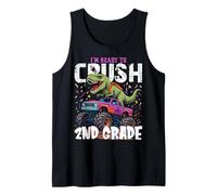 Estoy Listo para Aplastar el camión de trituración de Segundo Grado T Rex Camiseta sin Mangas