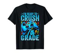 Estoy Listo para Aplastar niños de Videojuegos de Regreso a Clases de séptimo Grado Camiseta