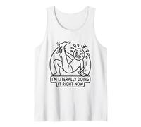 Estoy Literalmente haciéndolo Divertida Figura de Palo de Yoga Camiseta sin Mangas