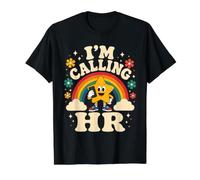 Estoy Llamando a HR Camiseta gráfica económica, Hombre, Negro, XL