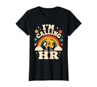 Estoy Llamando a HR Camiseta gráfica económica, Mujer, Negro, XS