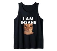 Estoy loco divertido gato meme diseño mirada Camiseta sin Mangas