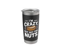 Estoy loco pero no por las nueces - Alergia a las nueces Intolerancia a las Vaso térmico de acero inoxidable de doble pared