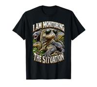 Estoy monitoreando la situación Monitor Lagarto Meme Papá Broma Camiseta