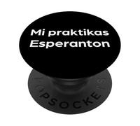 Estoy practicando Esperanto Palabra Divertida en lenguaje PopSockets PopGrip Adhesivo