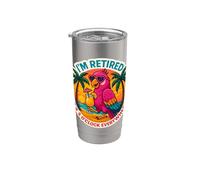 Estoy retirado Son las 5 en punto en todas partes Jubilación Parrot Fun Vaso térmico de acero inoxidable de doble pared