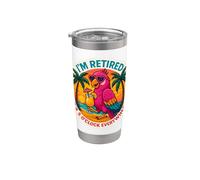 Estoy retirado Son las 5 en punto en todas partes Jubilación Parrot Fun Vaso térmico de acero inoxidable de doble pared
