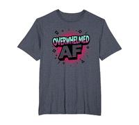 Estoy sobreestimulado abrumado AF Arte gráfico Camiseta, Hombre Tallas Grandes, Azul Jaspeado, 4X Alto