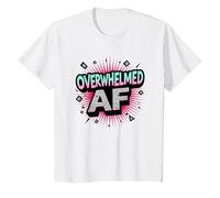Estoy sobreestimulado abrumado AF Arte gráfico Camiseta, Niños, Blanco, 3 años