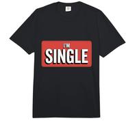 Estoy Soltero Rojo Retro Banner | Estado de relación Divertido Comfort Colors Adult Heavyweight T-Shirt