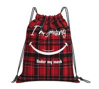 Estoy Sonriendo Bajo Esta Máscara Mujer Hombre Bolsa De Gimnasio Ligera Bolsa De Deporte Plegable Mochilas Deportiva Para Senderismo Yoga Playa