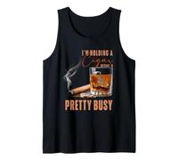 Estoy sosteniendo un cigarro, así Que sí, Estoy Bastante Ocupado Amante del cigarro Humo Camiseta sin Mangas