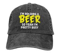 Estoy Sosteniendo Una Cerveza, Así Que Sí, Estoy Bastante Ocupado. Mujeres Hombres Sombrero De Sol Ajustable Gorras Vaquera Casuales Protección Solar Gorras para Golf Caza Pesca
