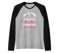 Estoy Tan Cansado de cuidar a los Nietos de mi Madre en Este Momento Camiseta Manga Raglan