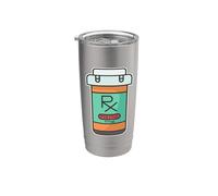 Estoy tomando el medicamento recetado Fukitol Funny Sarcasmo Vaso térmico de acero inoxidable de doble pared