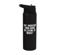 Estoy trabajando desde casa o viviendo en el trabajo Stainless Steel Insulated Water Bottle