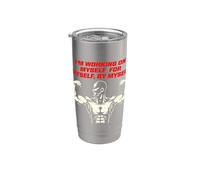 Estoy trabajando en mí mismo por mí mismo Entrenamiento físico Vaso térmico de acero inoxidable de doble pared