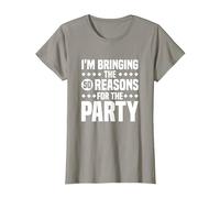 Estoy trayendo Las Cincuenta Razones para la Fiesta, 50 cumpleaños Camiseta, Mujer, Pizarra, XL