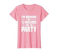 Estoy trayendo Las Cincuenta Razones para la Fiesta, 50 cumpleaños Camiseta, Mujer, Rosado, M