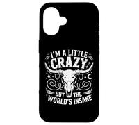 Estoy un poco loco, pero la música country del mundo es una locura Carcasa para iPhone 16