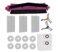 -ESTR 18PCS Filtro De Cepillo Lateral Principal Bolsa For Polvo De Trapeador, Compatible Con Midea, V12, Compatible Con Eureka, J12 Ultra Piezas De Repuesto For Aspiradora