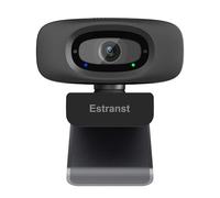 Estranst Cámara web 2K de enfoque automático con cubierta de privacidad y micrófono con cancelación de ruido, funciona con Zoom Teams YouTube Xbox, cámara web externa para laptop, Mac, PC, monitor de
