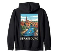 Estrasburgo Francia Alsacia Canal City Vintage Travel Artwork Sudadera con Capucha