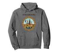 Estrasburgo, Francia, ciudad, paisaje, puente, victoriano, marco, arte Sudadera con Capucha