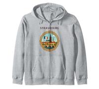 Estrasburgo, Francia, ciudad, paisaje, puente, victoriano, marco, arte Sudadera con Capucha