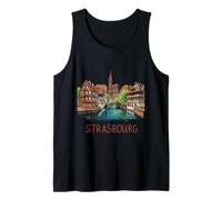 Estrasburgo Francia Viaje Souvenir City Monumento Regalo Camiseta sin Mangas