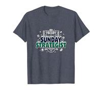 Estratega del Domingo: Fantasy Football Plan de Juego Masculino Camiseta, Hombre, Azul Jaspeado, 4XL