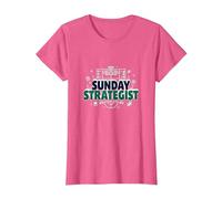 Estratega del Domingo: Fantasy Football Plan de Juego Masculino Camiseta, Mujer, Rosa Jaspeado, XL