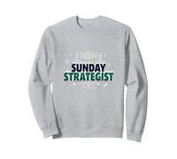 Estratega del Domingo: Fantasy Football Plan de Juego Masculino Sudadera, Unisex para Adultos, Gris Jaspeado, S
