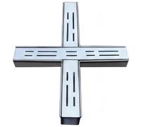 Estrecho Canaleta Agua, Empalmable Rejilla Desague Terraza, Acero Inoxidable 304 Canaleta Desague, para Balcón/Terraza/Jardín/Baño/Garaje(Cross fitting,70 x 30mm)