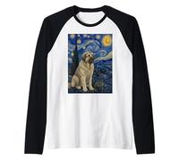 Estrela Mountain Dog Van Gogh Noche Estrellada Camiseta Manga Raglan
