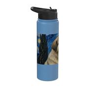 Estrela Mountain Dog Van Gogh Noche estrellada Stainless Steel Insulated Water Bottle