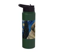 Estrela Mountain Dog Van Gogh Noche estrellada Stainless Steel Insulated Water Bottle