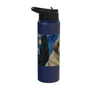 Estrela Mountain Dog Van Gogh Noche estrellada Stainless Steel Insulated Water Bottle