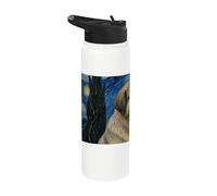 Estrela Mountain Dog Van Gogh Noche estrellada Stainless Steel Insulated Water Bottle