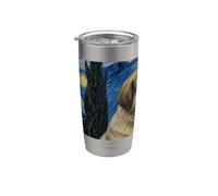 Estrela Mountain Dog Van Gogh Noche estrellada Vaso térmico de acero inoxidable de doble pared