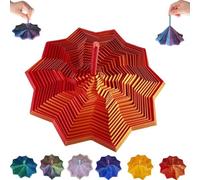 Estrella antiestrés sensorial expandida Impresa en 3D, hexágono antiestrés Fractal con Asas, Alivia el estrés, Mejora la concentración,for Vacaciones, Navidad, cumpleaños(#F,Medium)